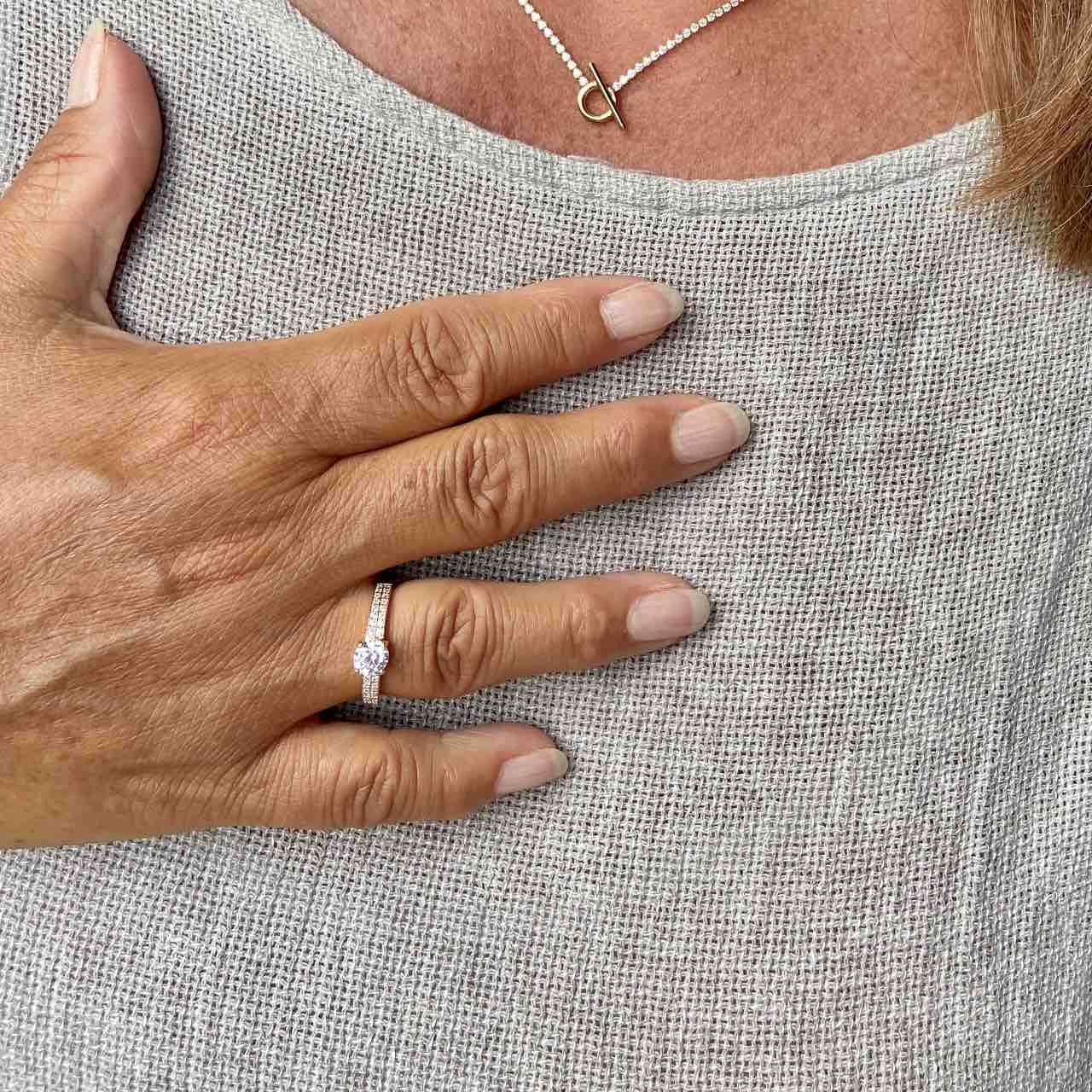 Bague de fiançailles plaqué or