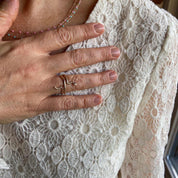 bague plaqué or en forme de serpent