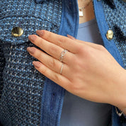 Bague argent rhodié