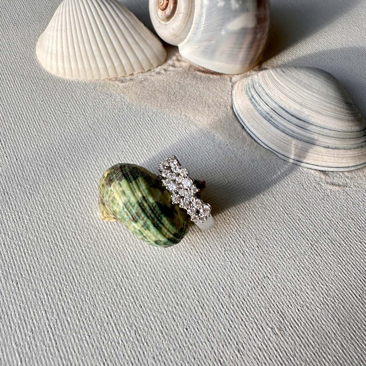 Bague argent zircons