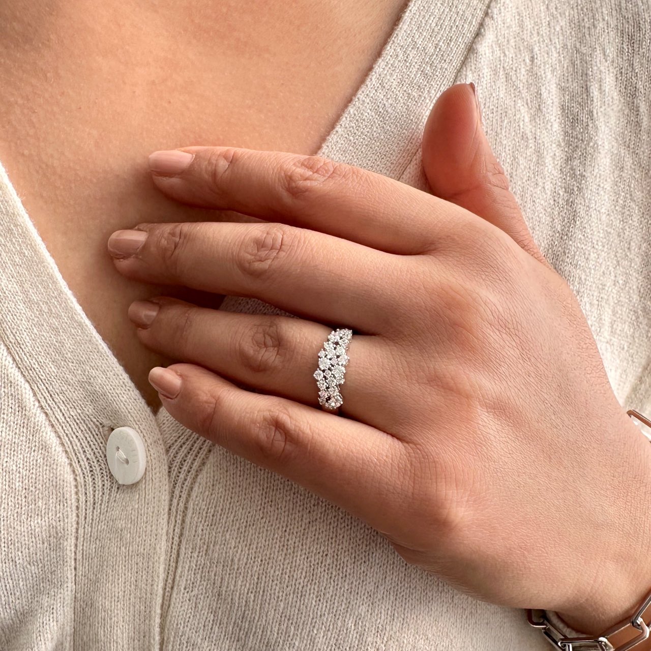 Bargue multi zirconium argent