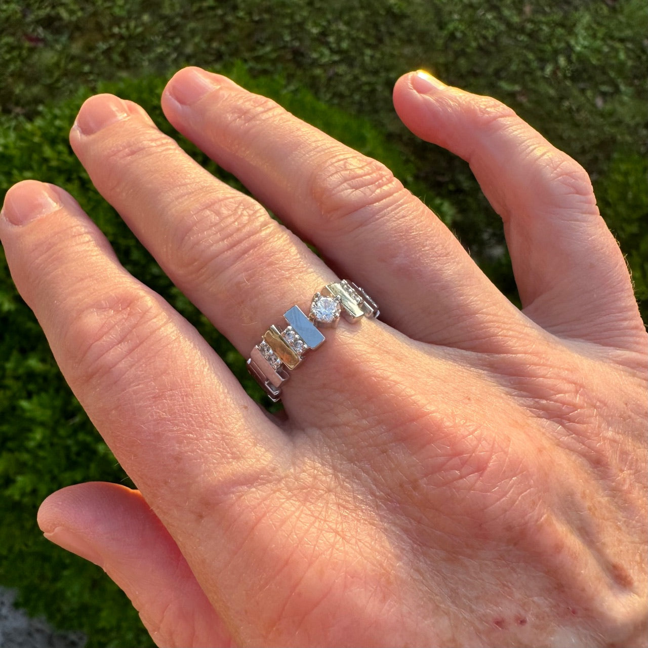 Bague argent zirconium