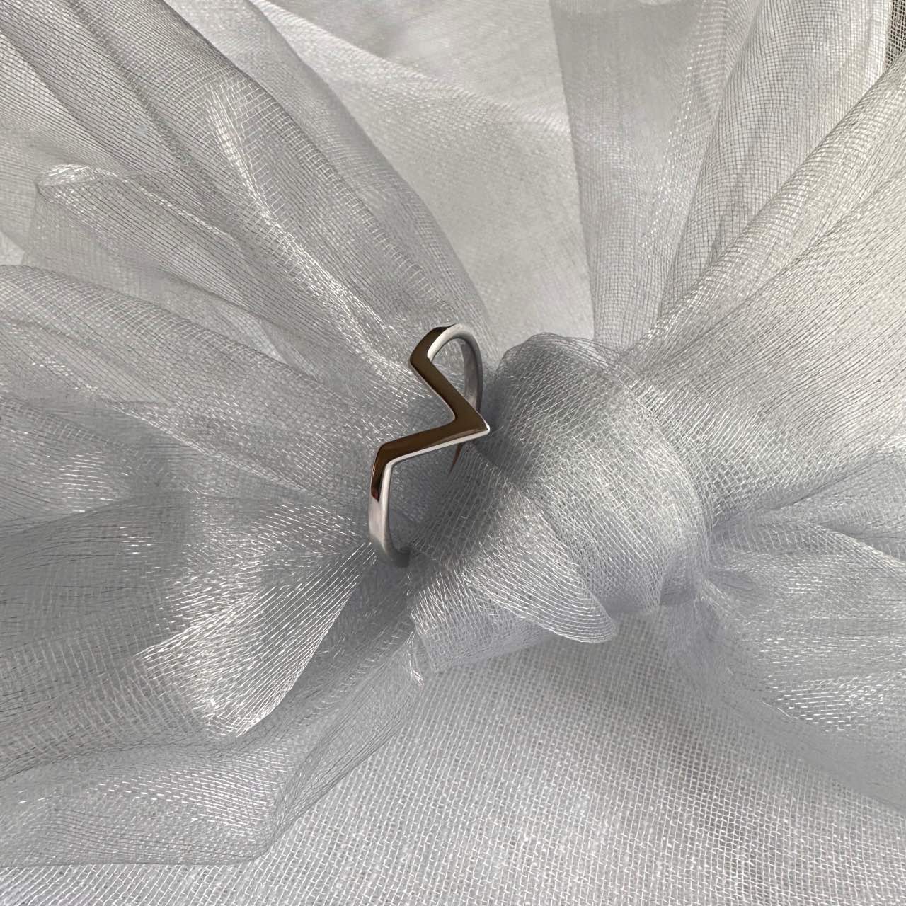 Bague argent Vanina en forme de V