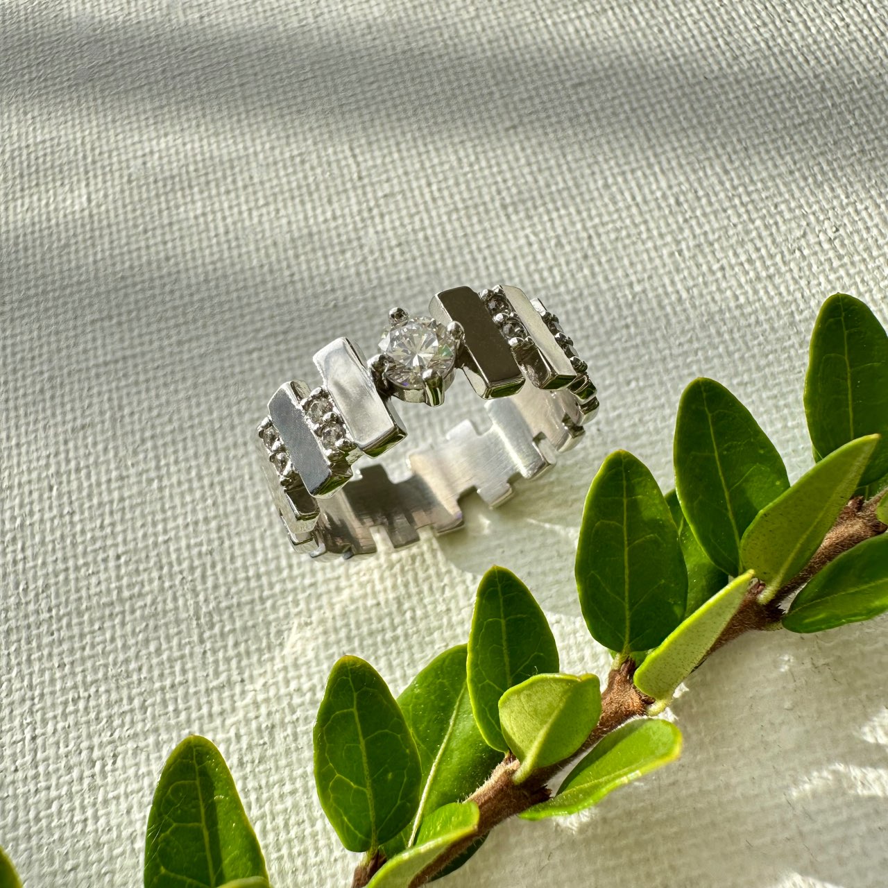 Bague argent zirconium