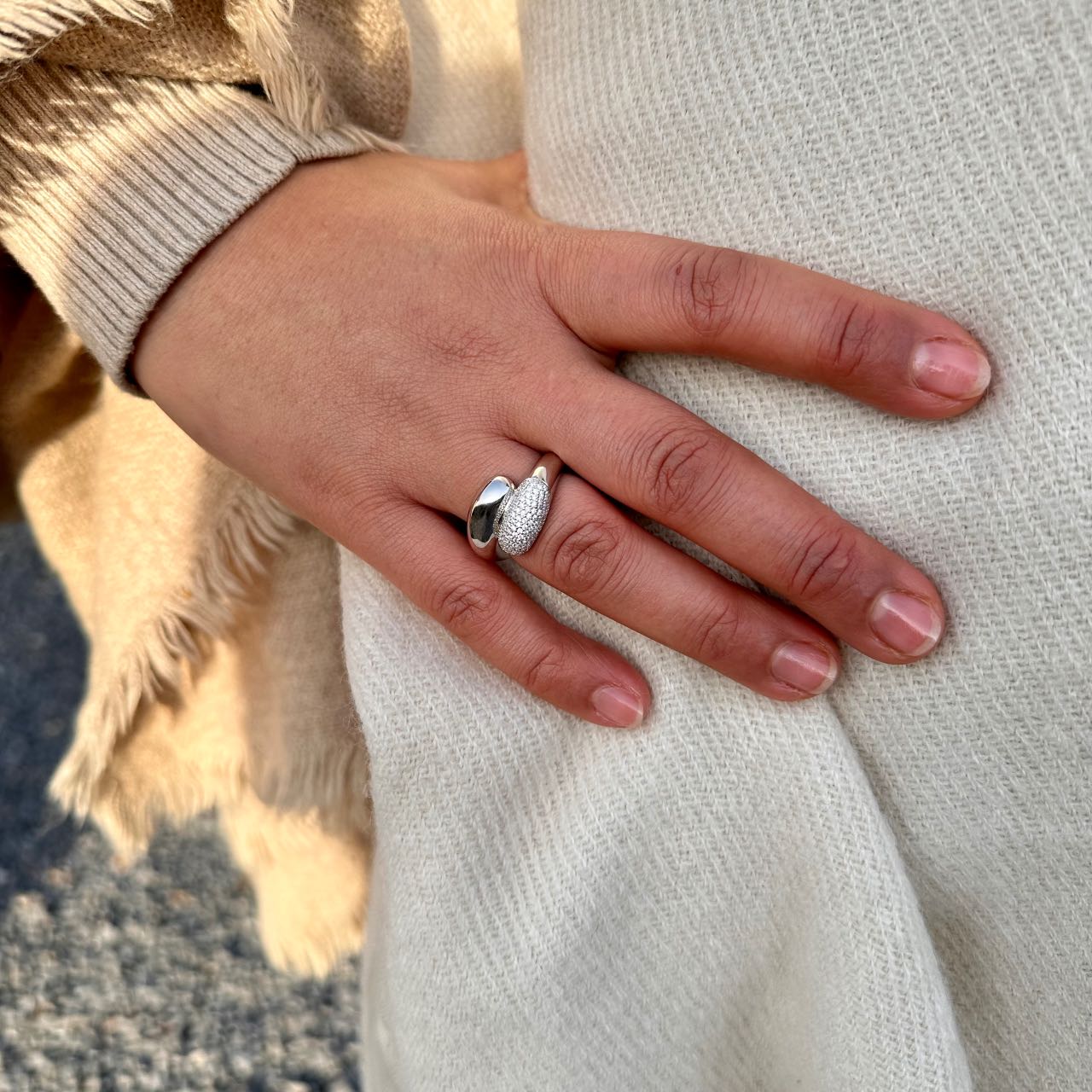 Bague argent zirconium Indira