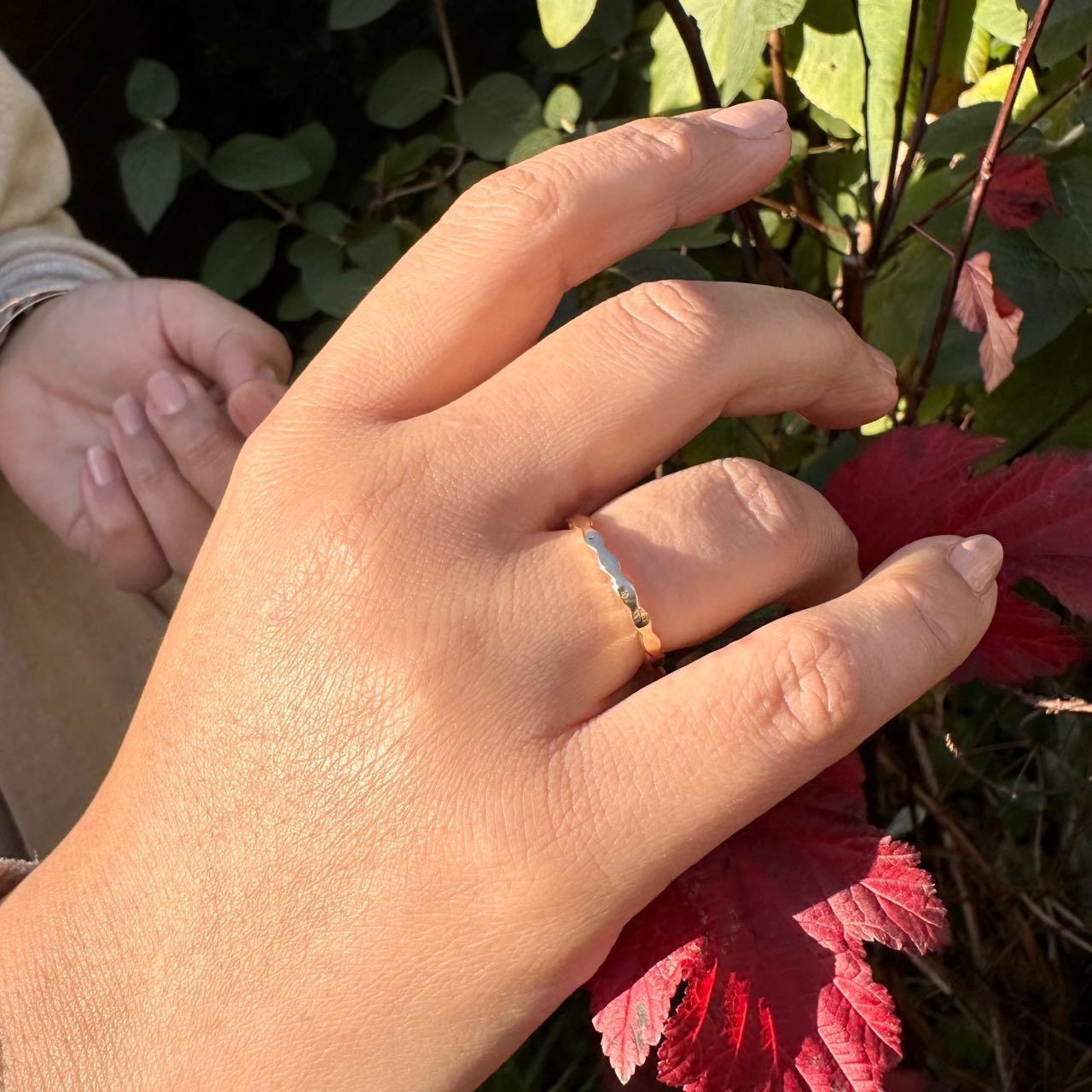 Bague fine plaqué or