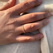 Bague fleur plaqué or