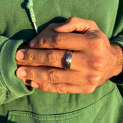 Anneau acier câble homme