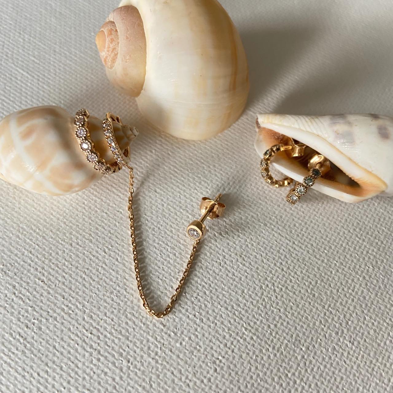 Bague et boucle d'oreille plaqué or