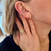 Bague d'oreille sans perçage plaqué or tendance