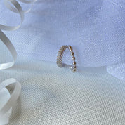 Bague d'oreille argent et zirconiums