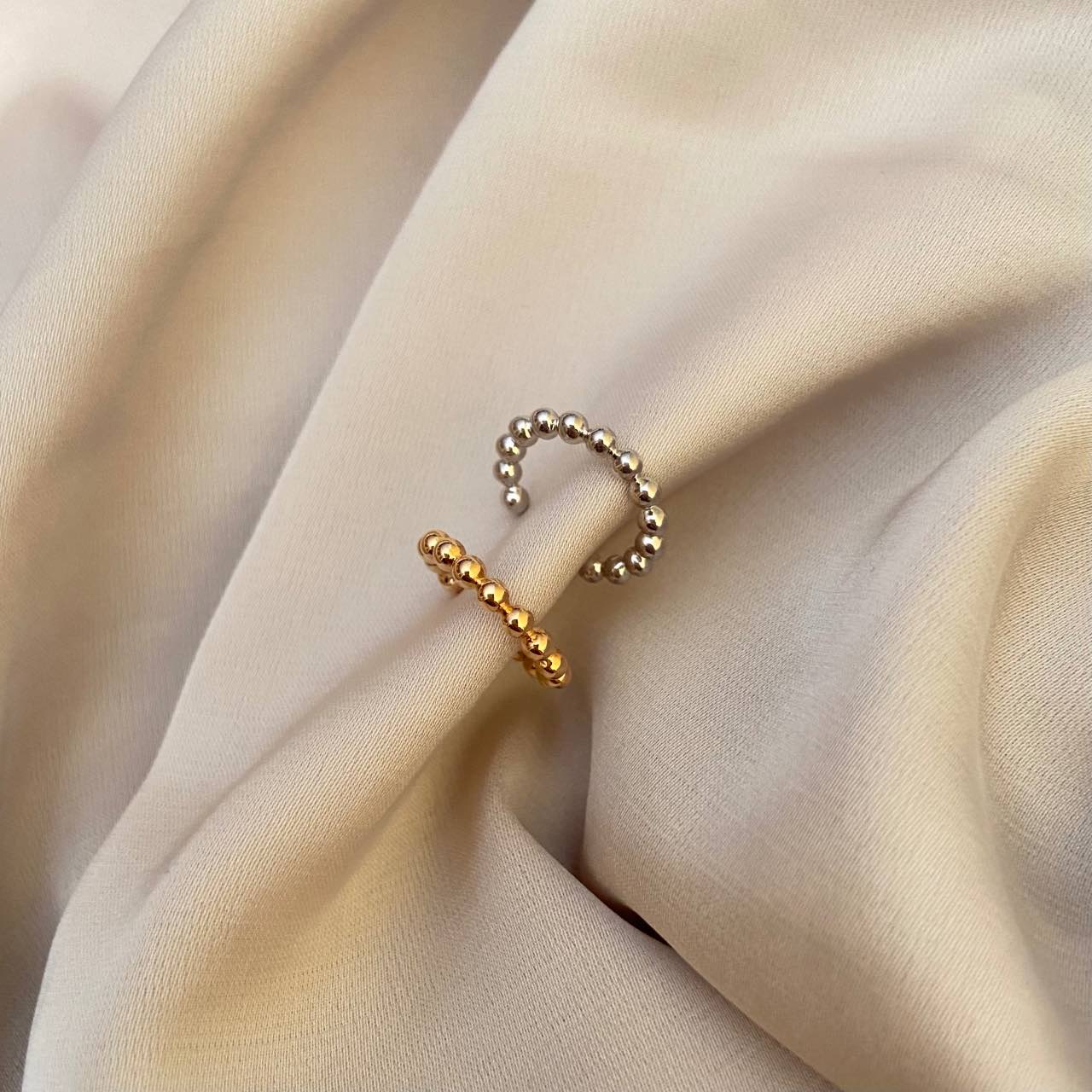 Ear cuff argent faux piercing