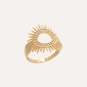 Bague soleil plaqué or