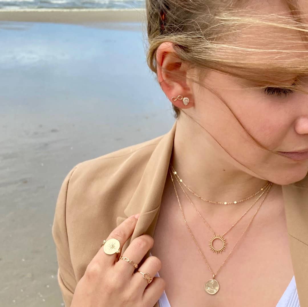 Bague réversible plaqué or côté or