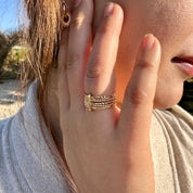 Bague semainier plaqué or Arielle