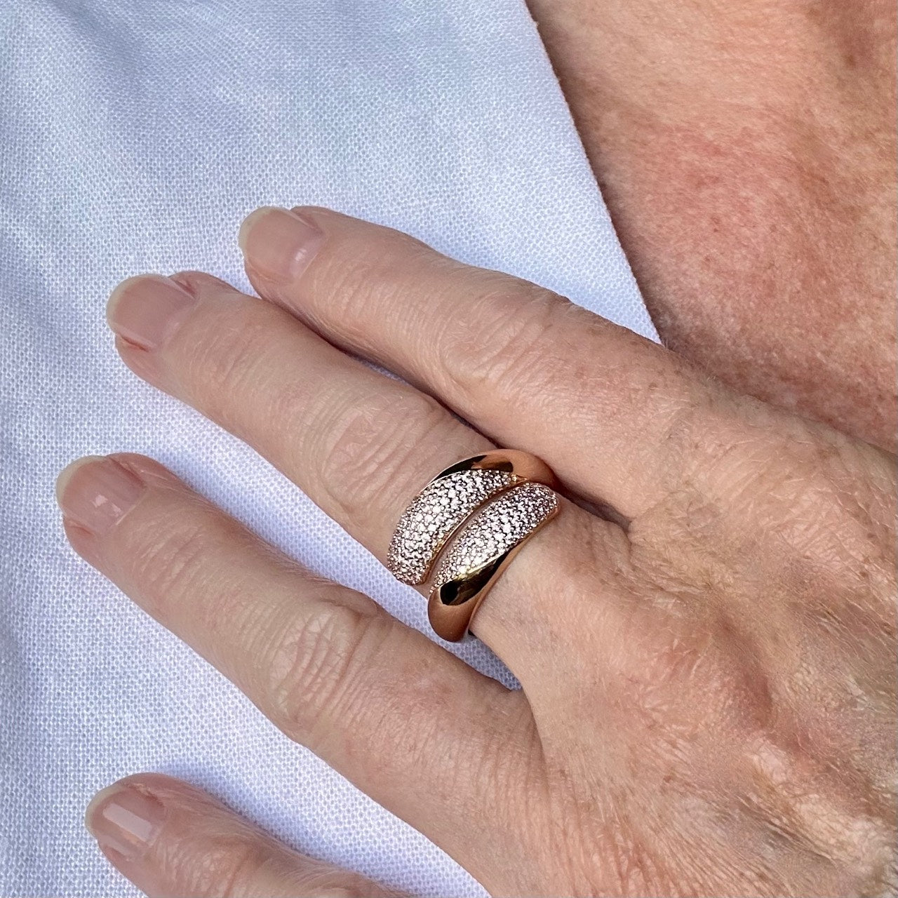 Bague toi et moi plaqué or