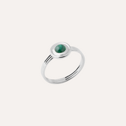 Bague argent malachite Emeline