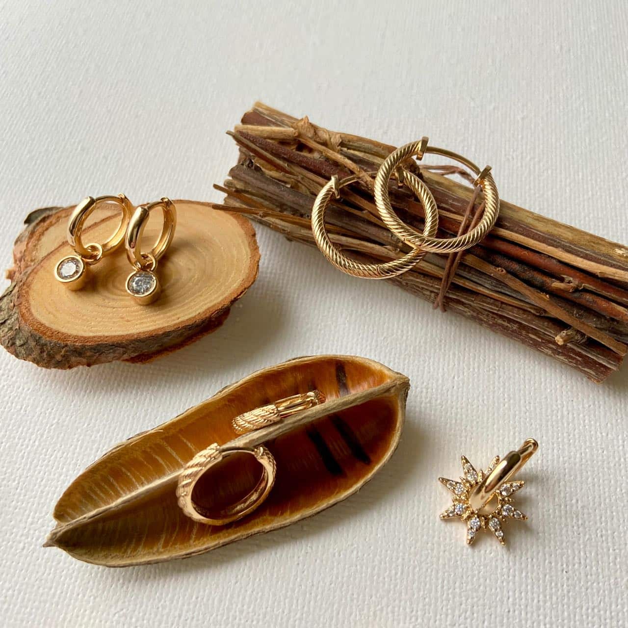 Boucles créoles plaqué or tendance