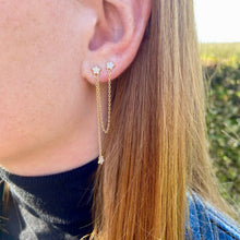 Boucle plaqué or dépareillée étoiles