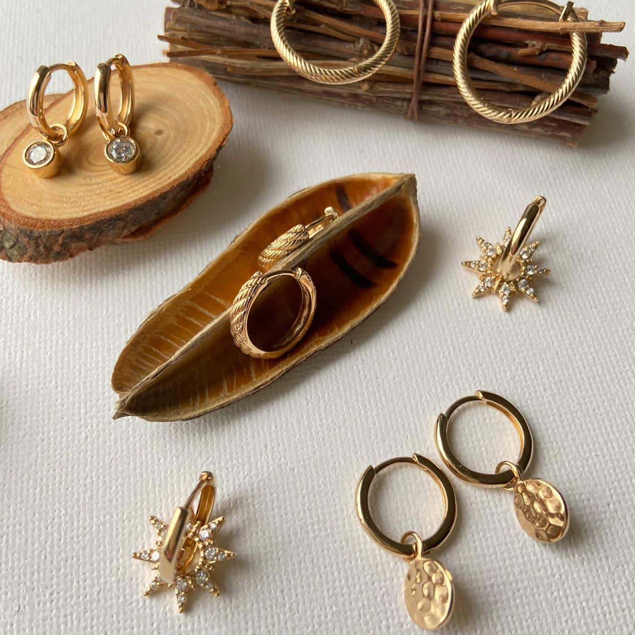 Boucles d'oreilles plaqué or de qualité