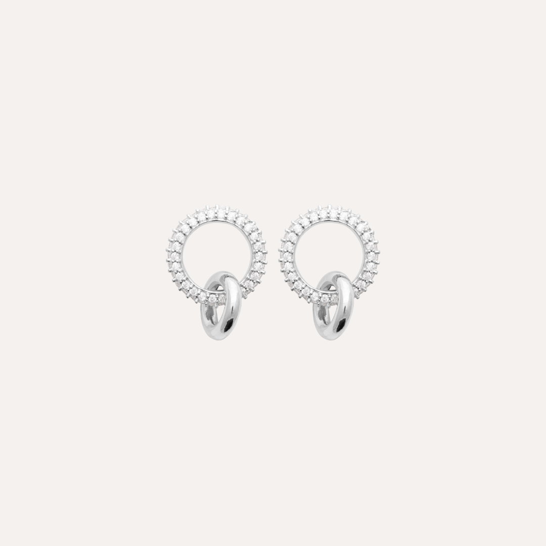 Boucles d'oreilles zircon argent
