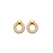 Boucles d'oreilles plaqué or zirconium