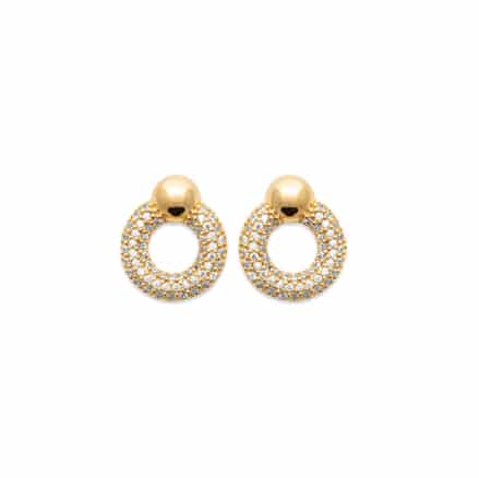 Boucles d'oreilles plaqué or zirconium