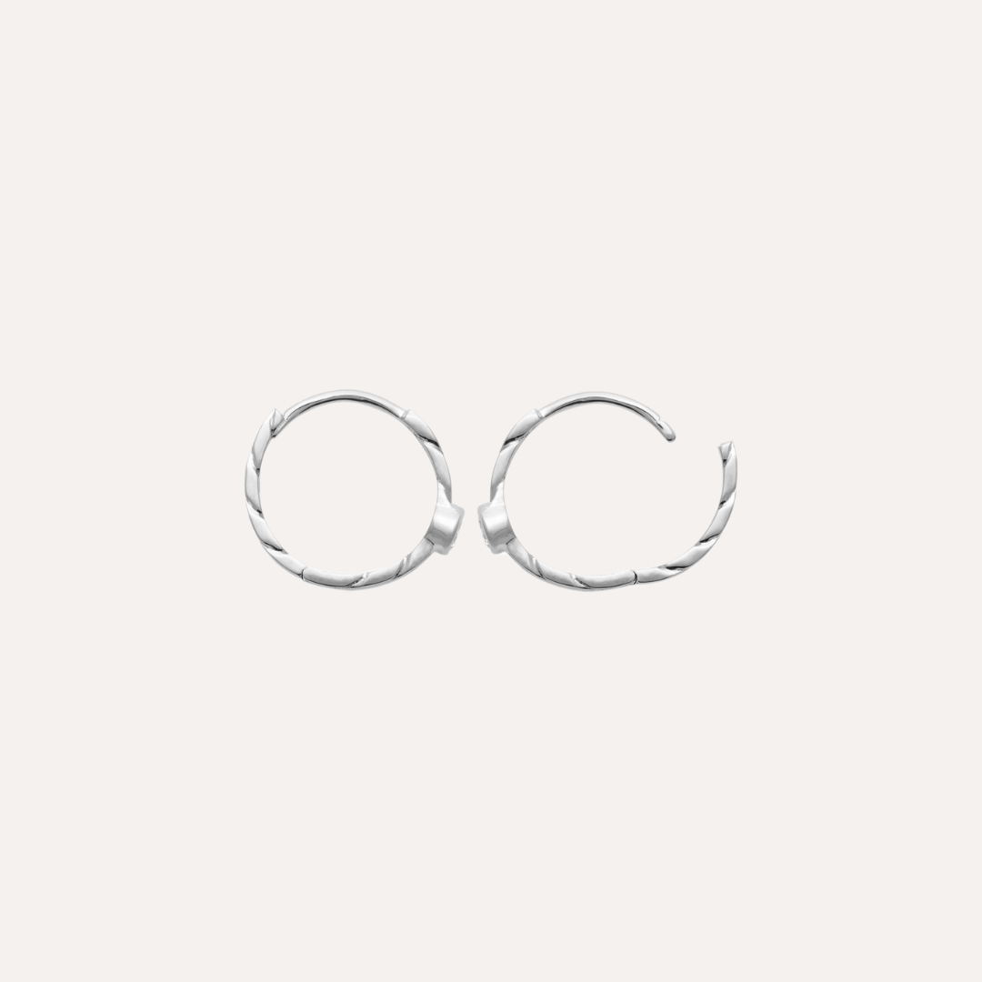 Créoles argent zirconium