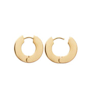 Créoles épaisses plaqué or lisse