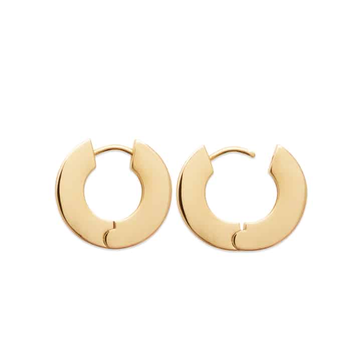 Créoles épaisses plaqué or lisse