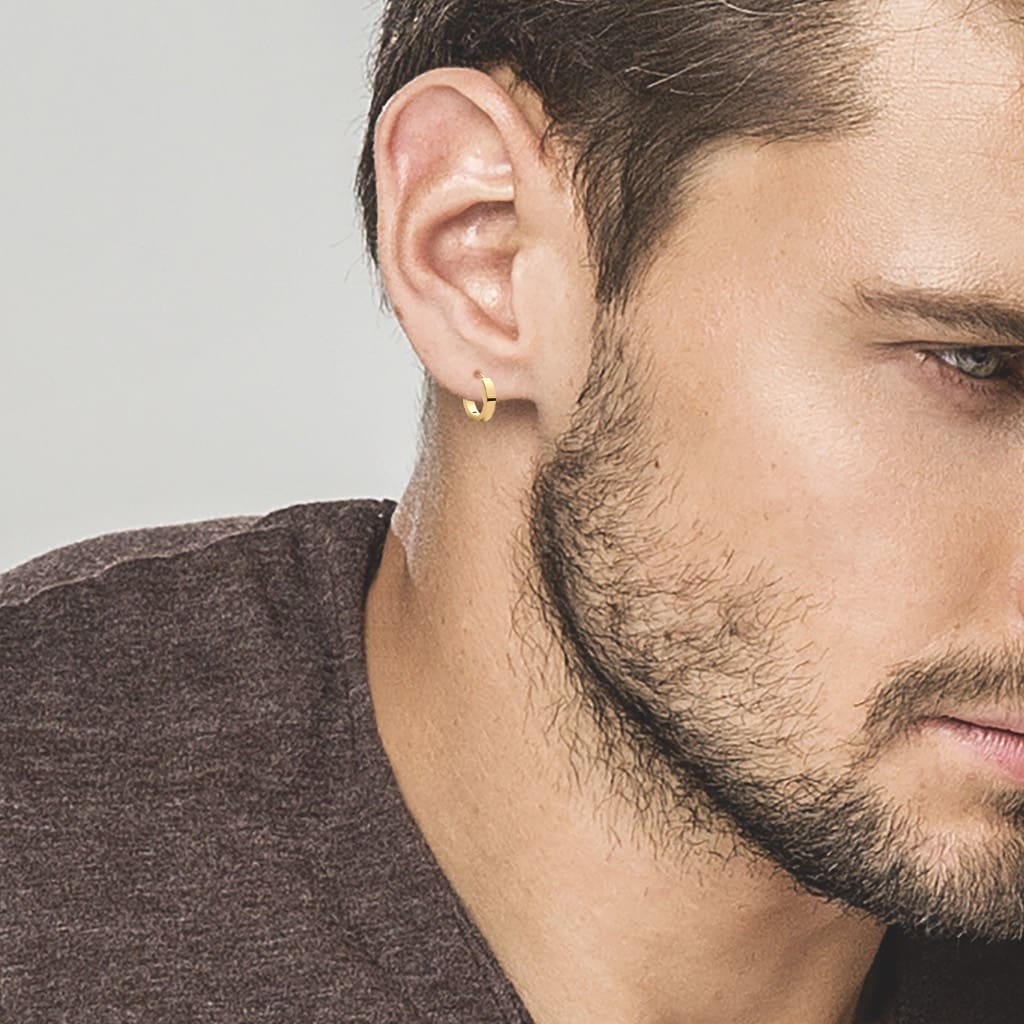 Petites créoles homme plaqué or