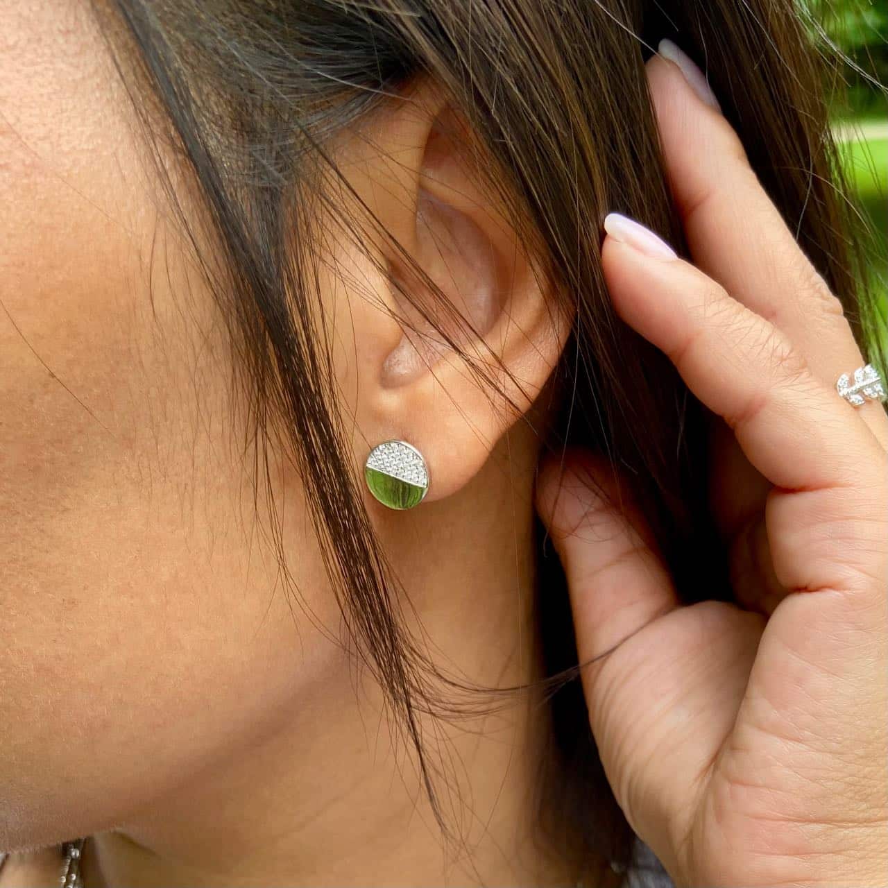 Boucles d'oreilles pastilles argent