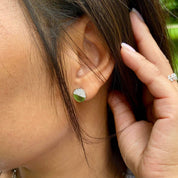 Boucles d'oreilles pastilles argent