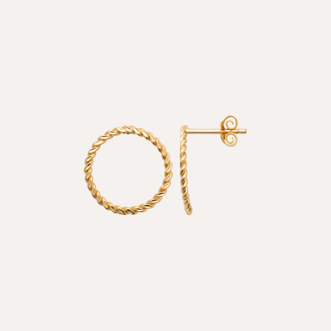 Boucles d'oreilles cercle torsadé