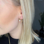 Boucle d'oreille plaqué or chic