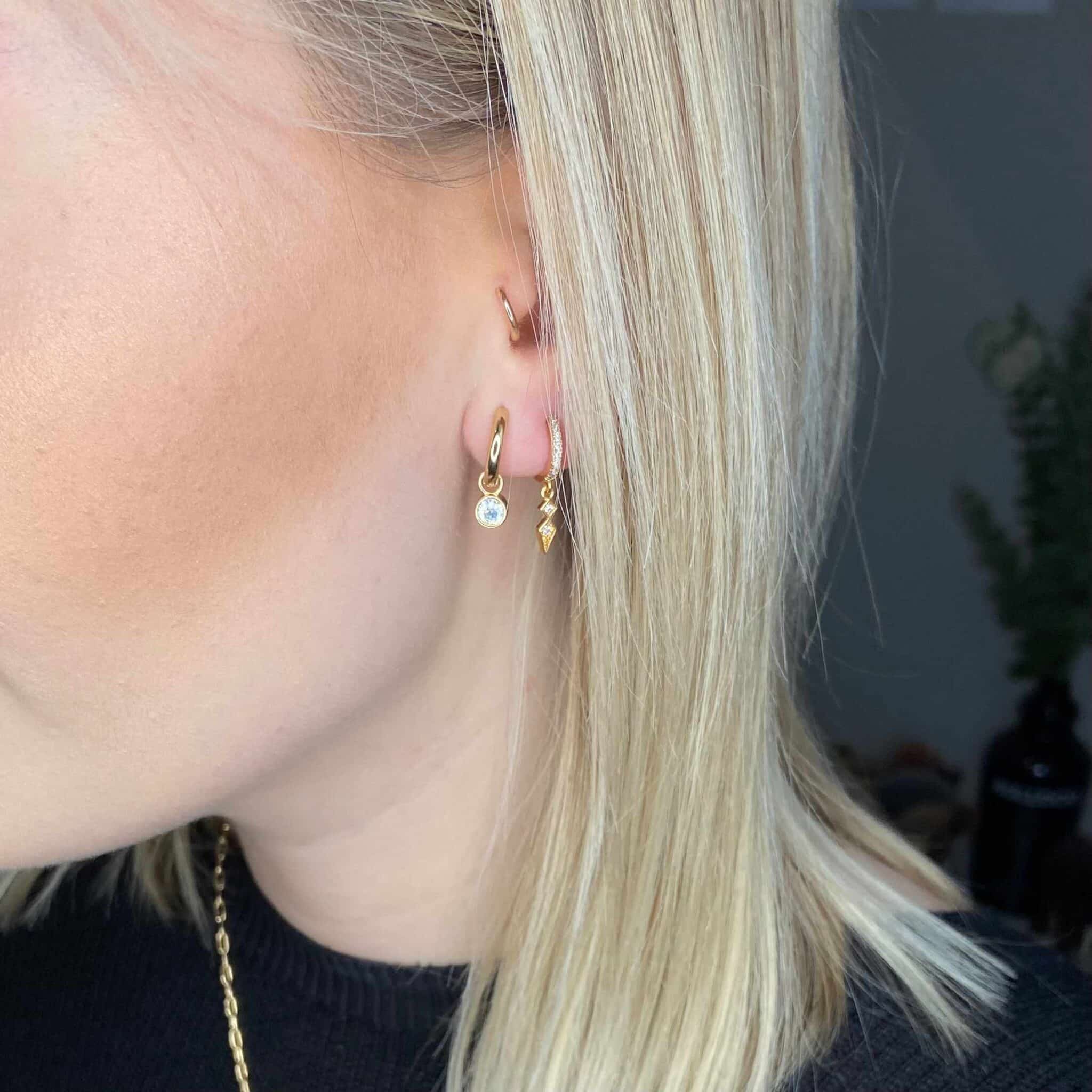 Boucle d'oreille plaqué or chic