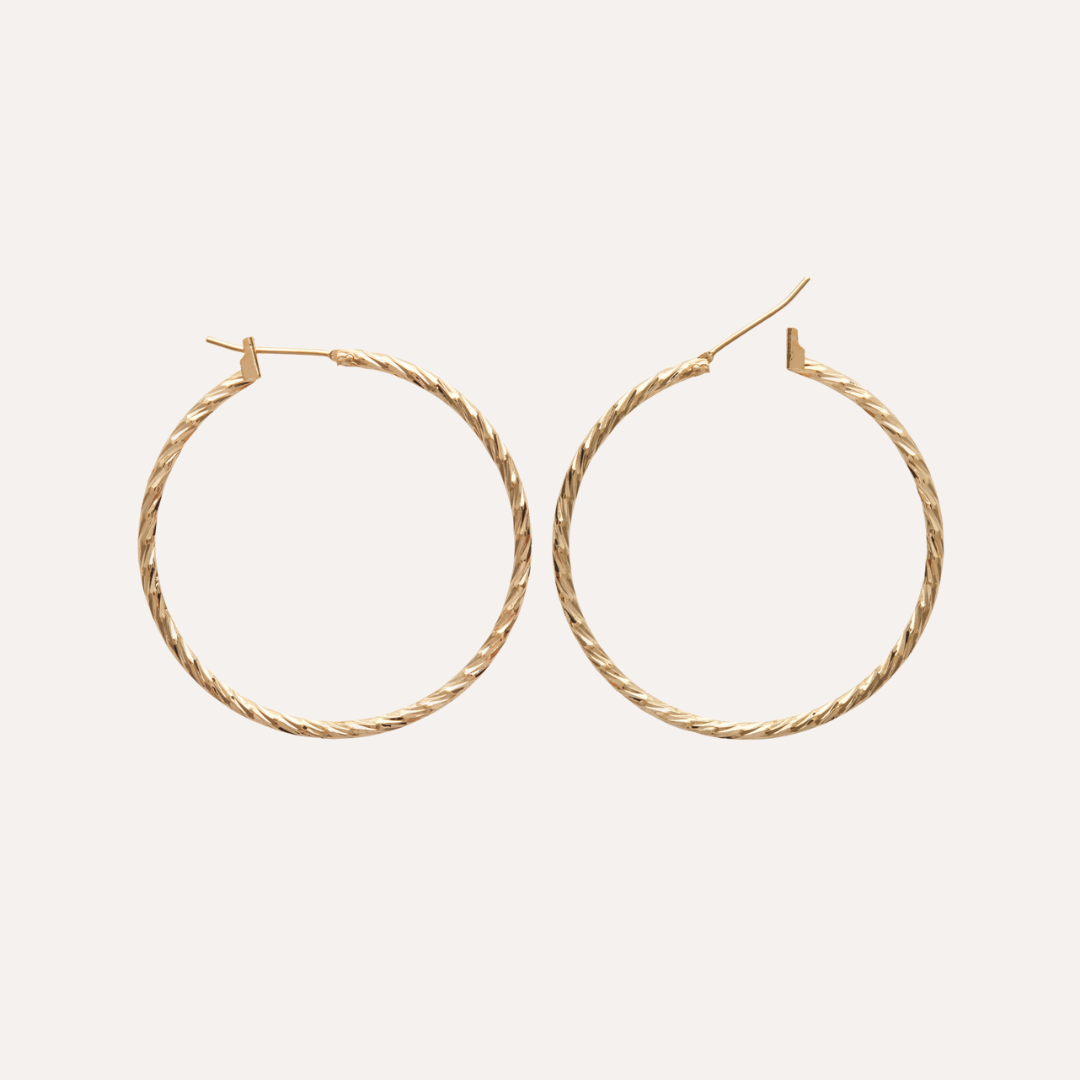 Créoles plaqué or 40 mm