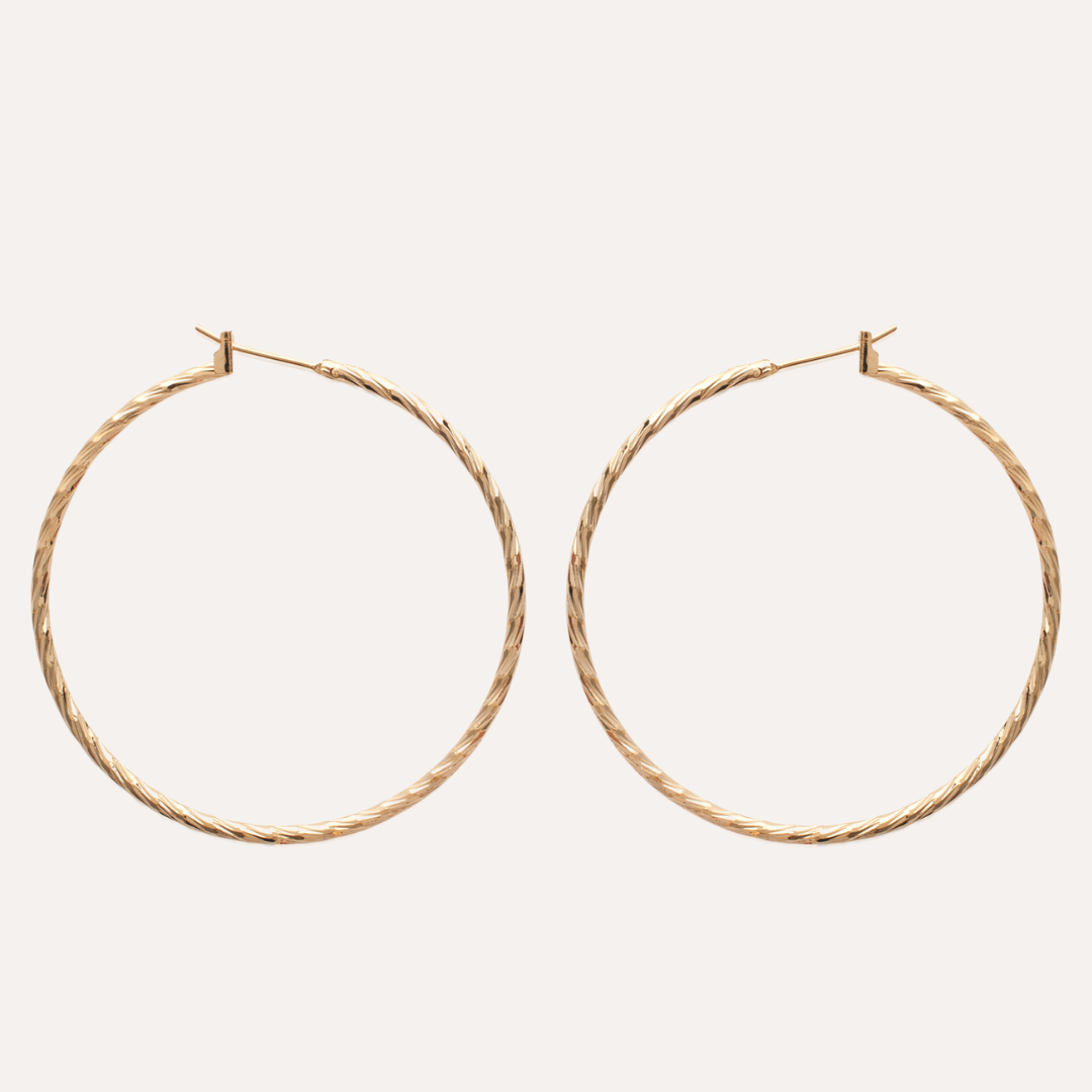 Créoles plaqué or 50 mm