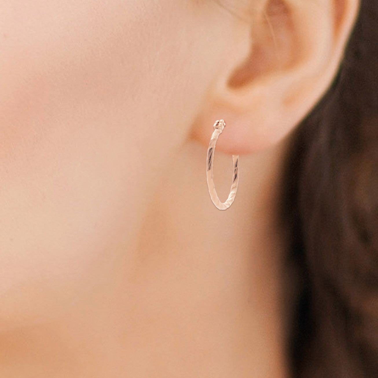 Créoles plaqué or rose