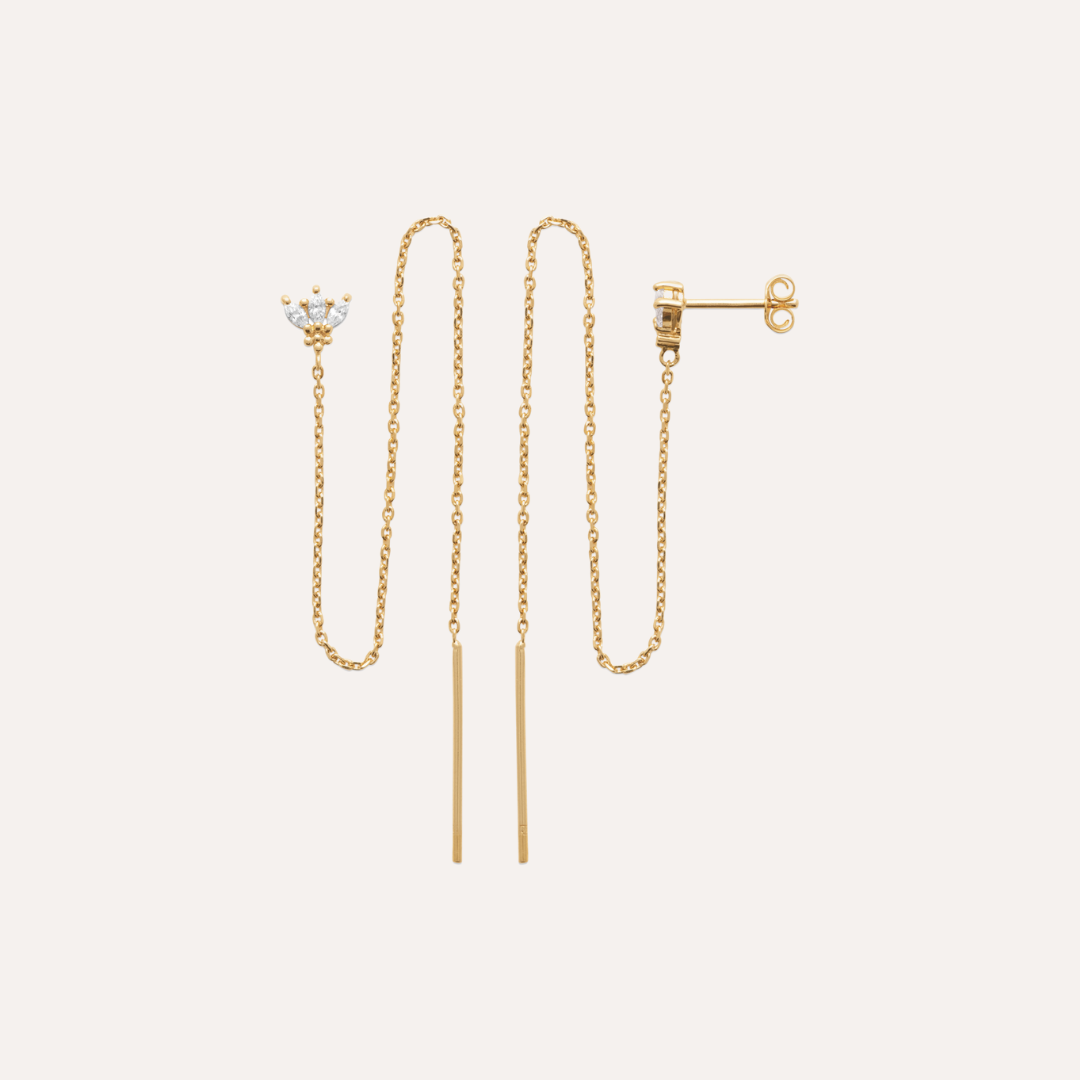 Boucles d'oreilles doubles trou