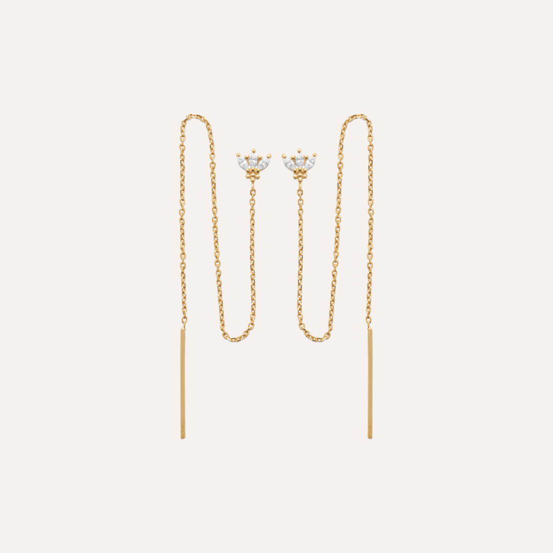 Boucles d'oreilles double trou