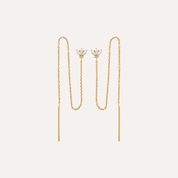 Boucles d'oreilles double trou