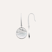 Boucles d'oreilles argent nacre