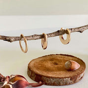 Créoles en plaqué or rondes ovales