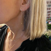 Boucles d'oreilles pendantes plaqué or