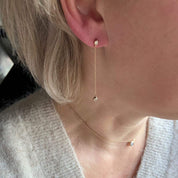 boucles d'oreilles pendantes plaqué or