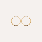 Créoles fines plaqué or 20 mm