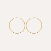 Créoles fines plaqué or 40 mm