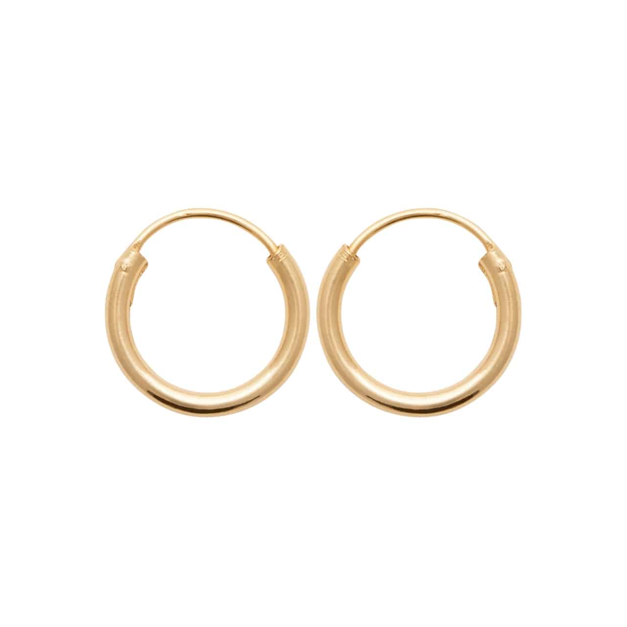 petites créoles fines 14 mm plaqué or