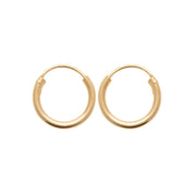 petites créoles fines 14 mm plaqué or